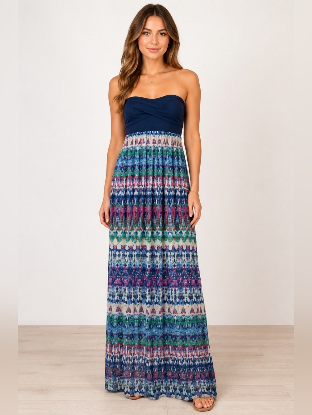 NWT Aeropostale Boho Maxi Dress Convertible Strapless XL